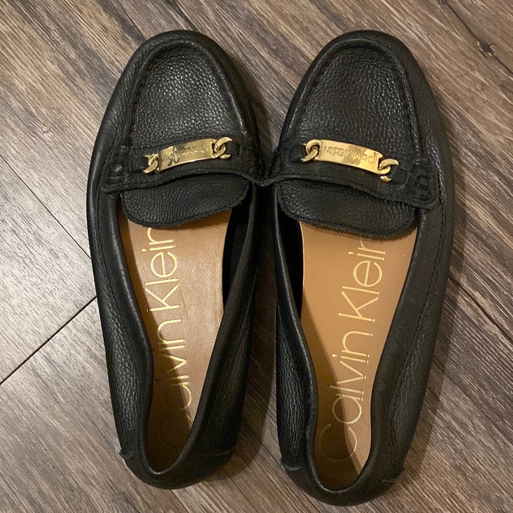 Calvin Klein Black Loafers, 6.5
